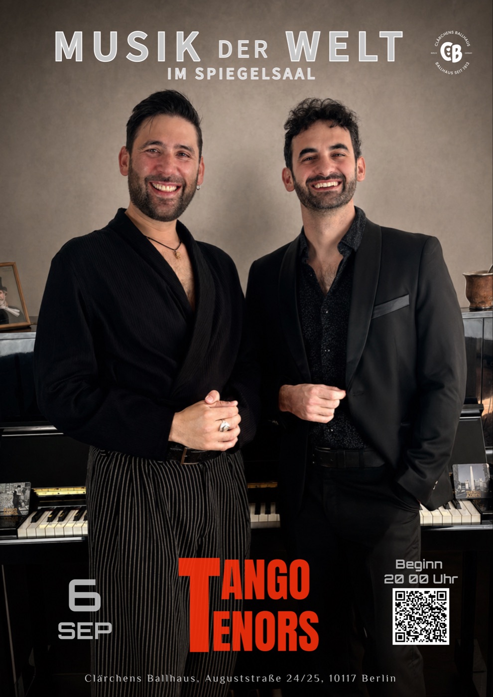 Tango Tenors event portrait artwork for Clärchens Ballhaus
